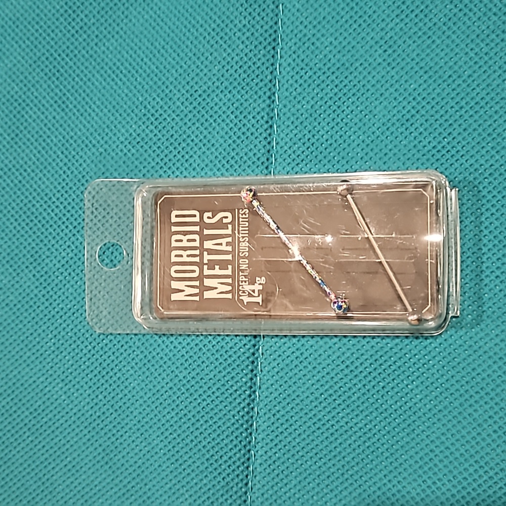 Two 14g ear industrial bars